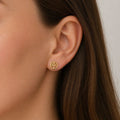 Tree Of Life Gold Stud Earrings