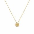Stone Flower Gold Necklace