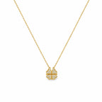 Stone Flower Gold Necklace
