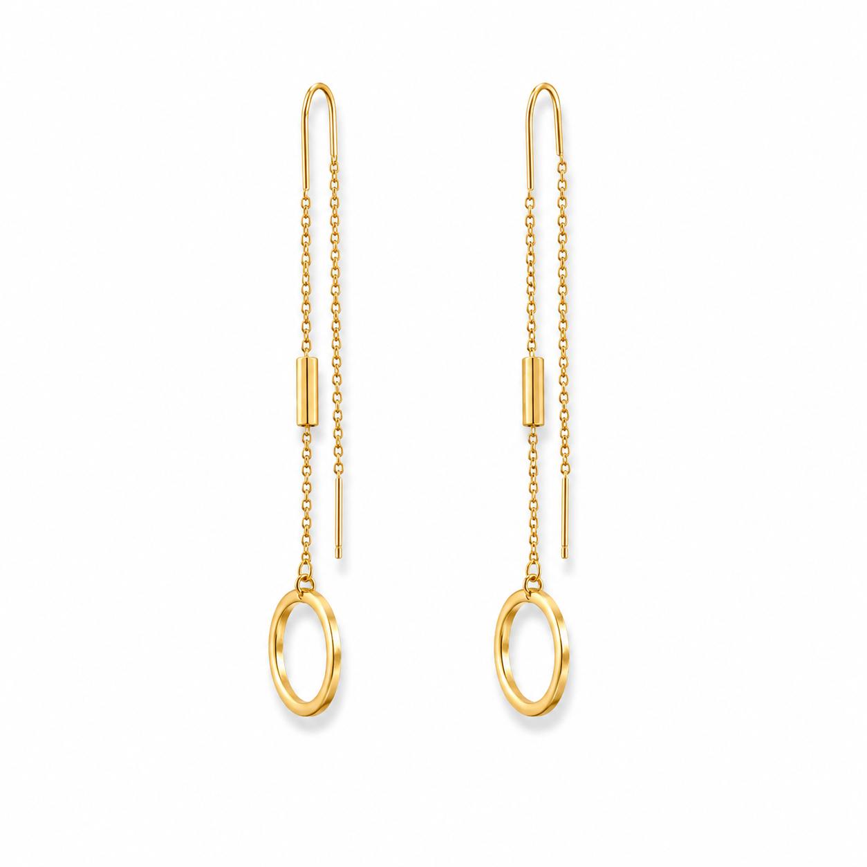 Round Gold Earrings