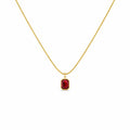 Red Stone Gold Necklace