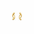Dual Curve Gold Earrings