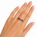 Blue Stacy Gold Ring (Adjustable size)