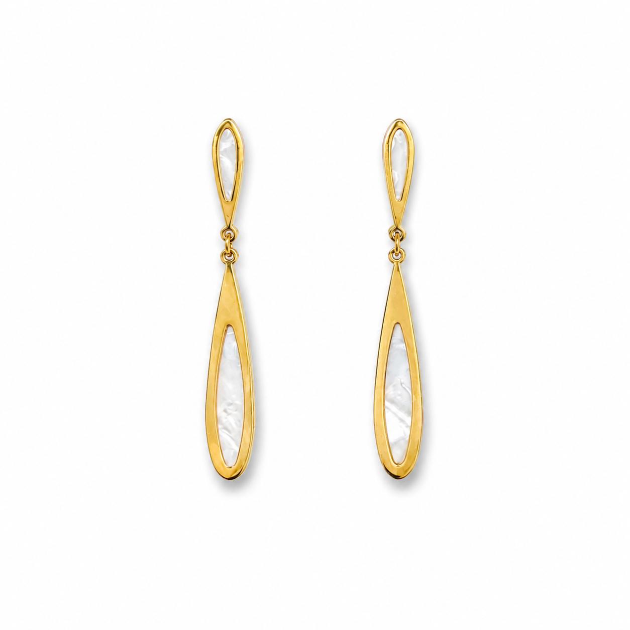 Hanging White Gold Earrings
