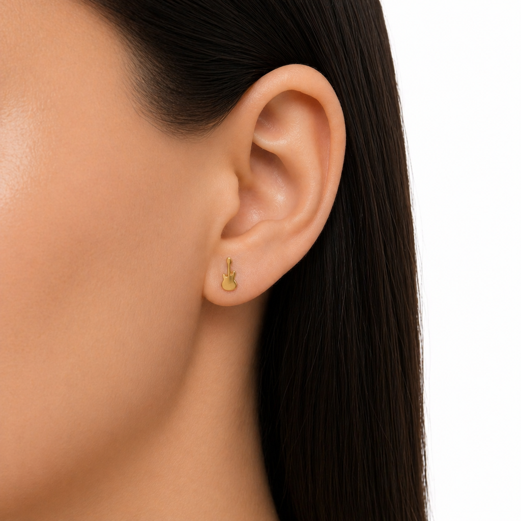 Guitar Gold Earrings