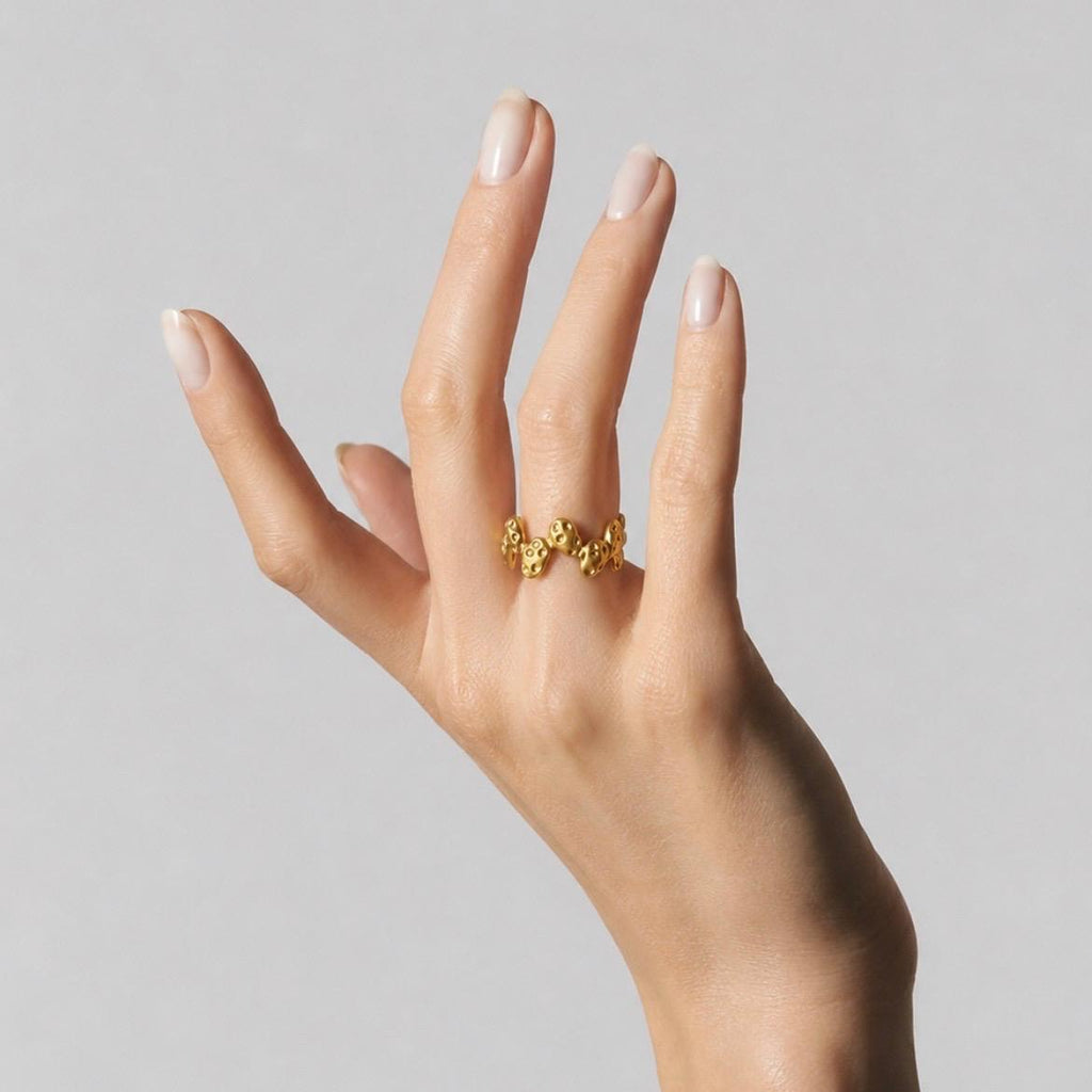 Pebble Gold Ring (Adjustable Size)