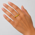 Yellow Stacy Gold Ring (Adjustable size)