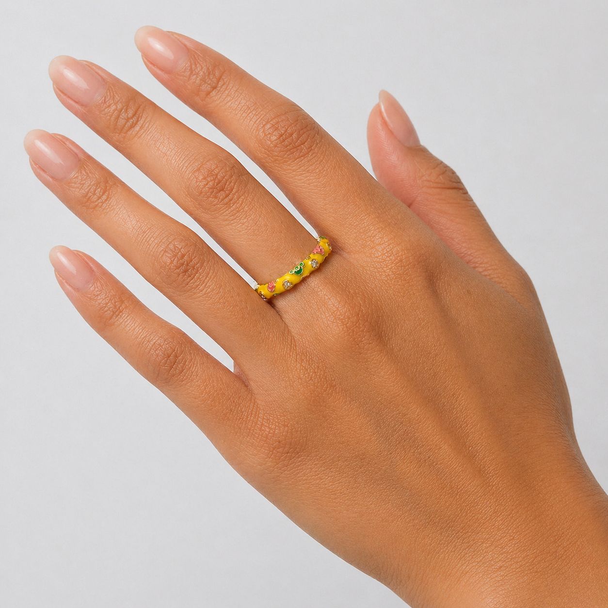 Yellow Stacy Gold Ring (Adjustable size)