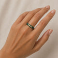 Green Stacy Gold Ring (Adjustable size)