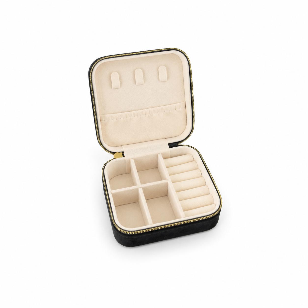 Black Velvet Jewellery Box