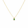 Green Stone Gold Necklace