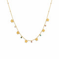 Multi Stone Butterfly Gold Necklace