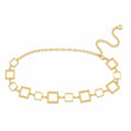 Square gold Waist Belt