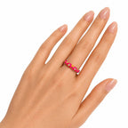 Pink Elegant Stacy Gold Ring (Adjustable size)