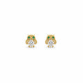 Owl Stone Gold Earrings